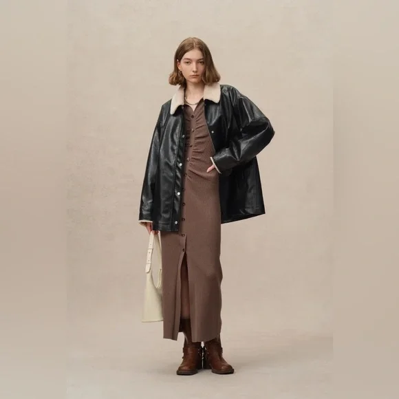 Jesper Börjesson with Fabrique Courtney Jacket in Vegan Leather size Medium - Picture 2 of 7